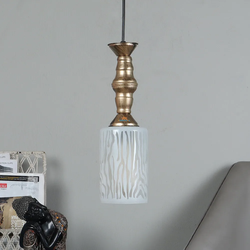 Single Glass Antique Hanging Light in AT