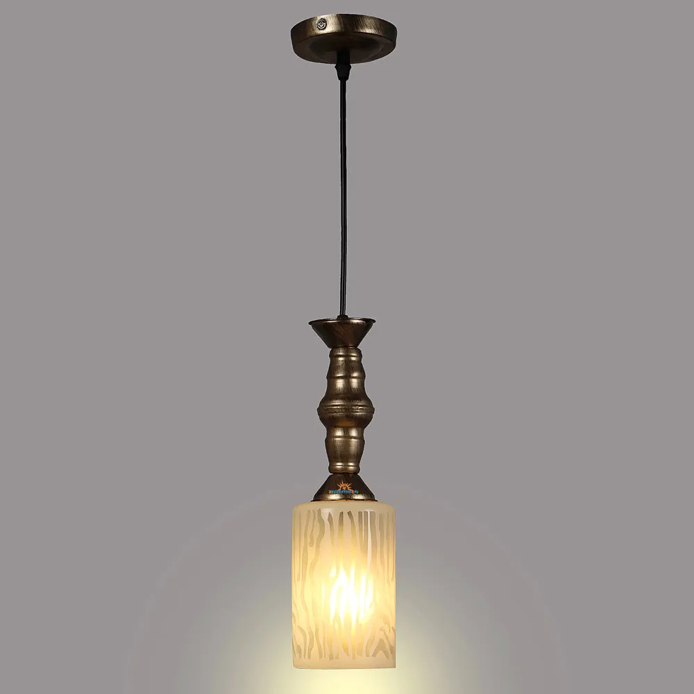 Single Glass Antique Hanging Light in AT