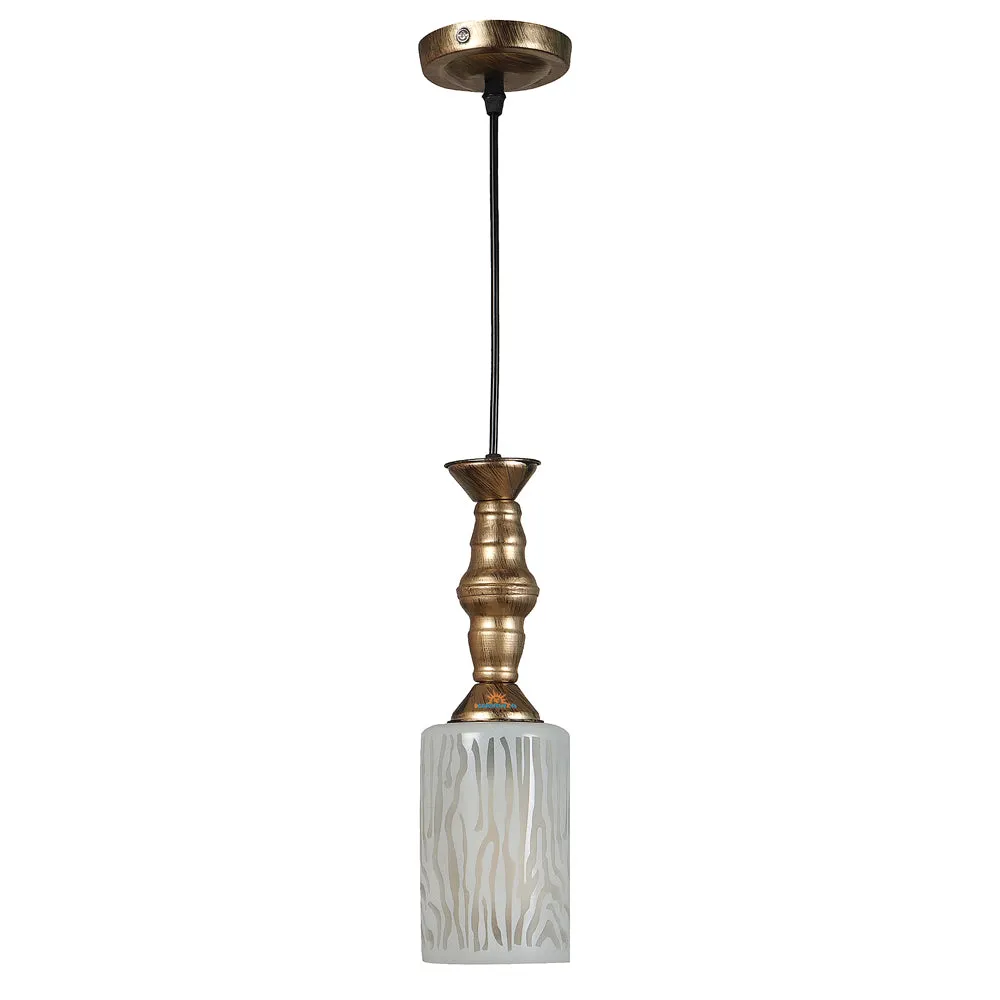 Single Glass Antique Hanging Light in AT
