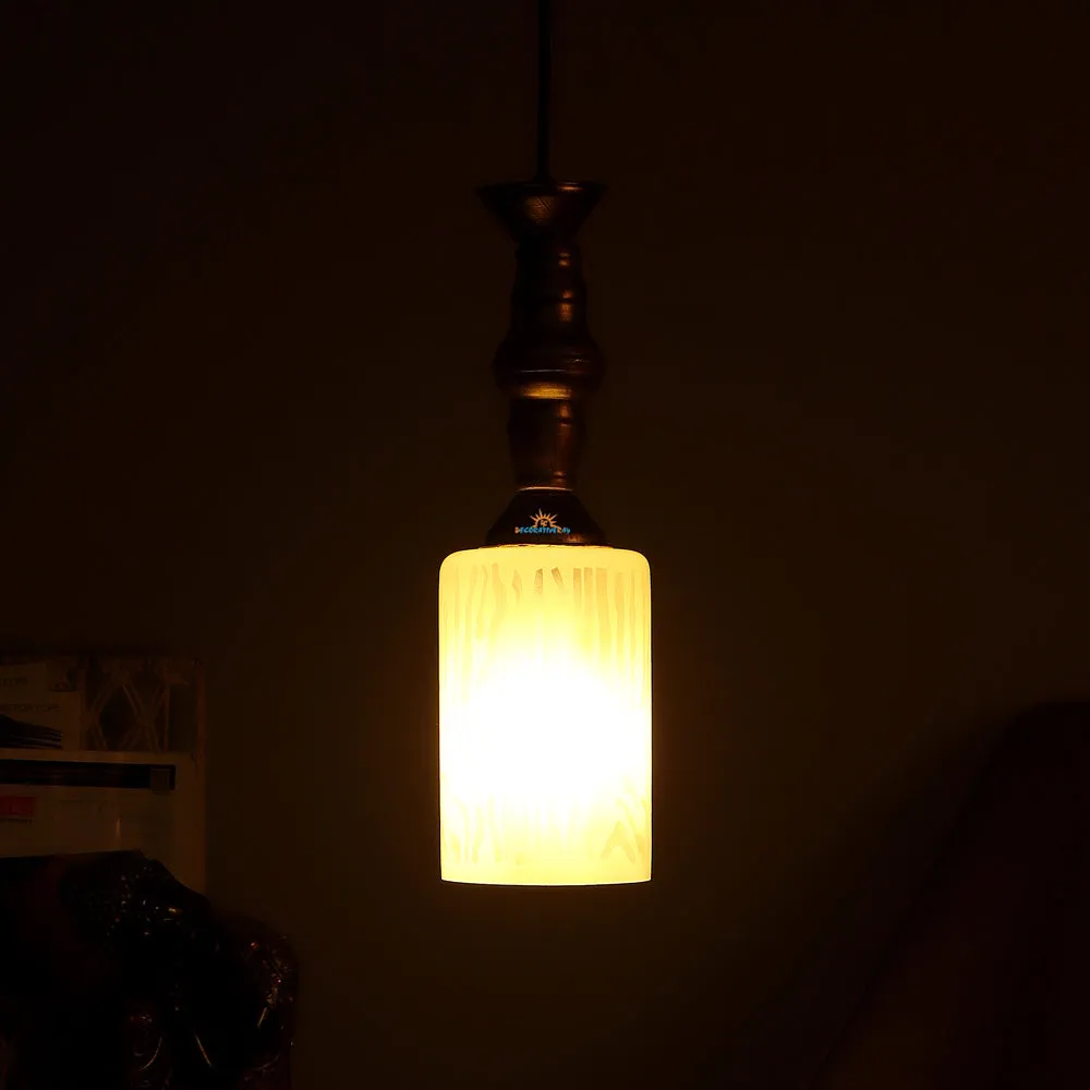 Single Glass Antique Hanging Light in AT