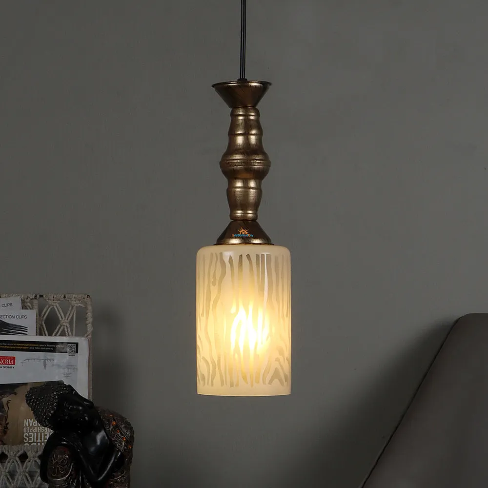 Single Glass Antique Hanging Light in AT