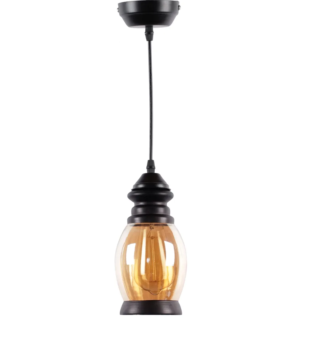 Single Luster Oval Glass Single Hanging Light