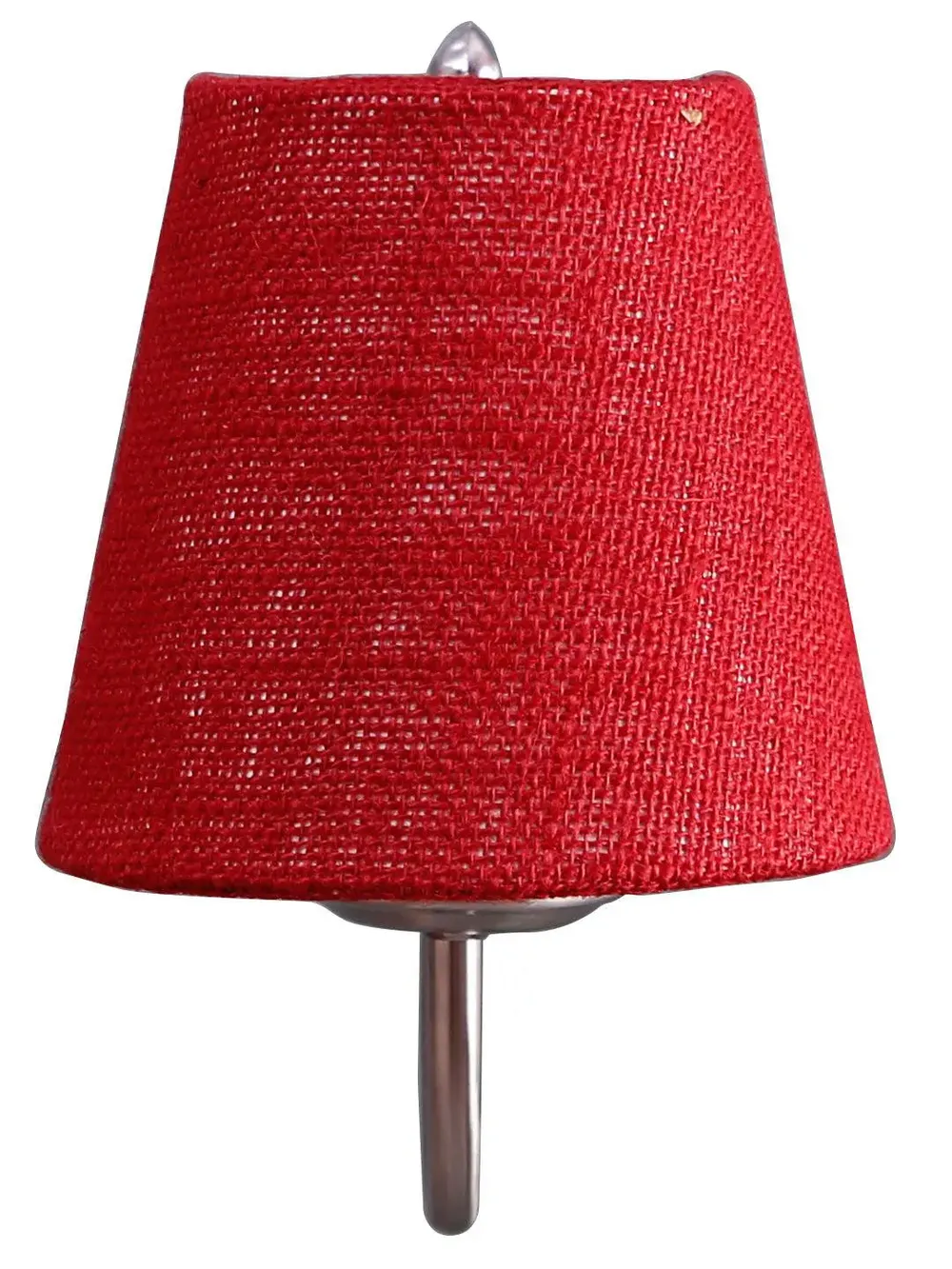 Single Maroon Jute Conical Wall Mounted Lamp with Steel Base Single Piece
