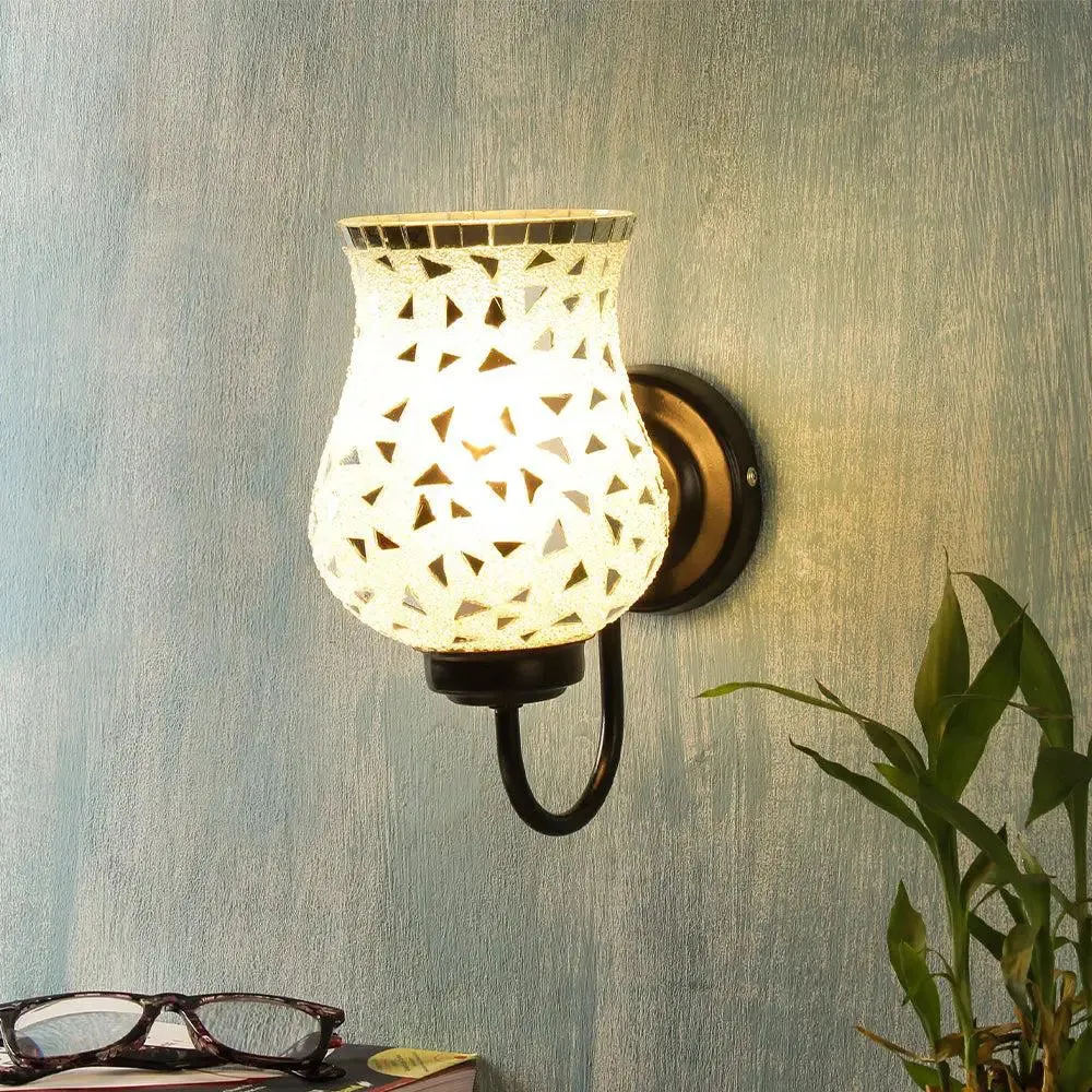 Single Multicolor Pattern Mosaic Wall Lamp Single Piece