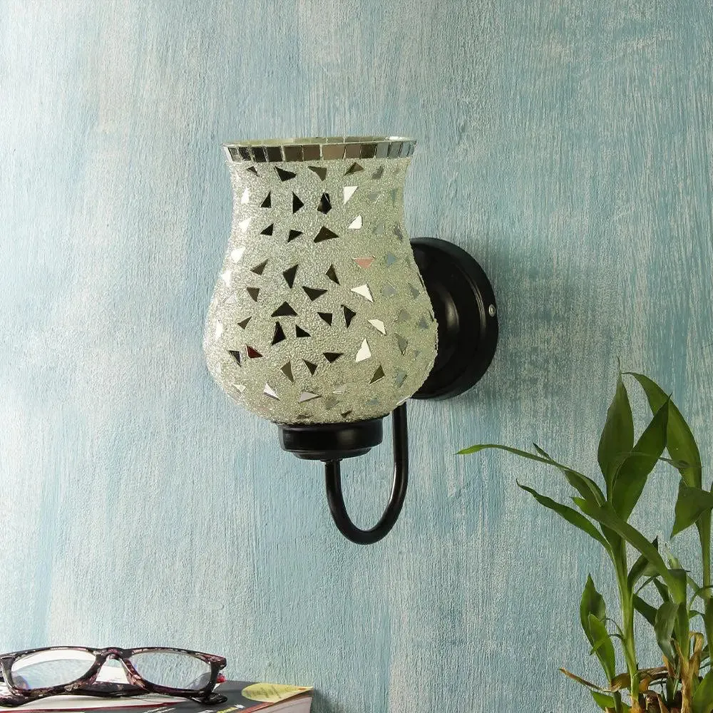 Single Multicolor Pattern Mosaic Wall Lamp Single Piece