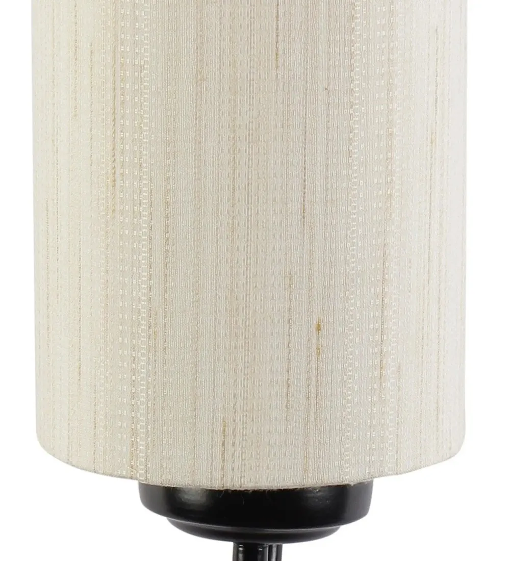 Single Off-white Cotton Shade Wall Lamp Single piece