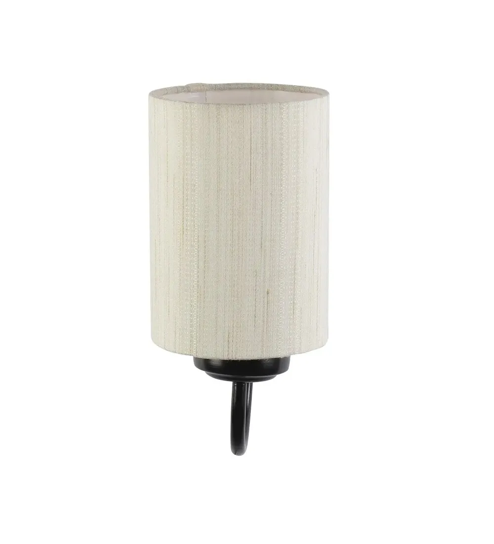 Single Off-white Cotton Shade Wall Lamp Single piece