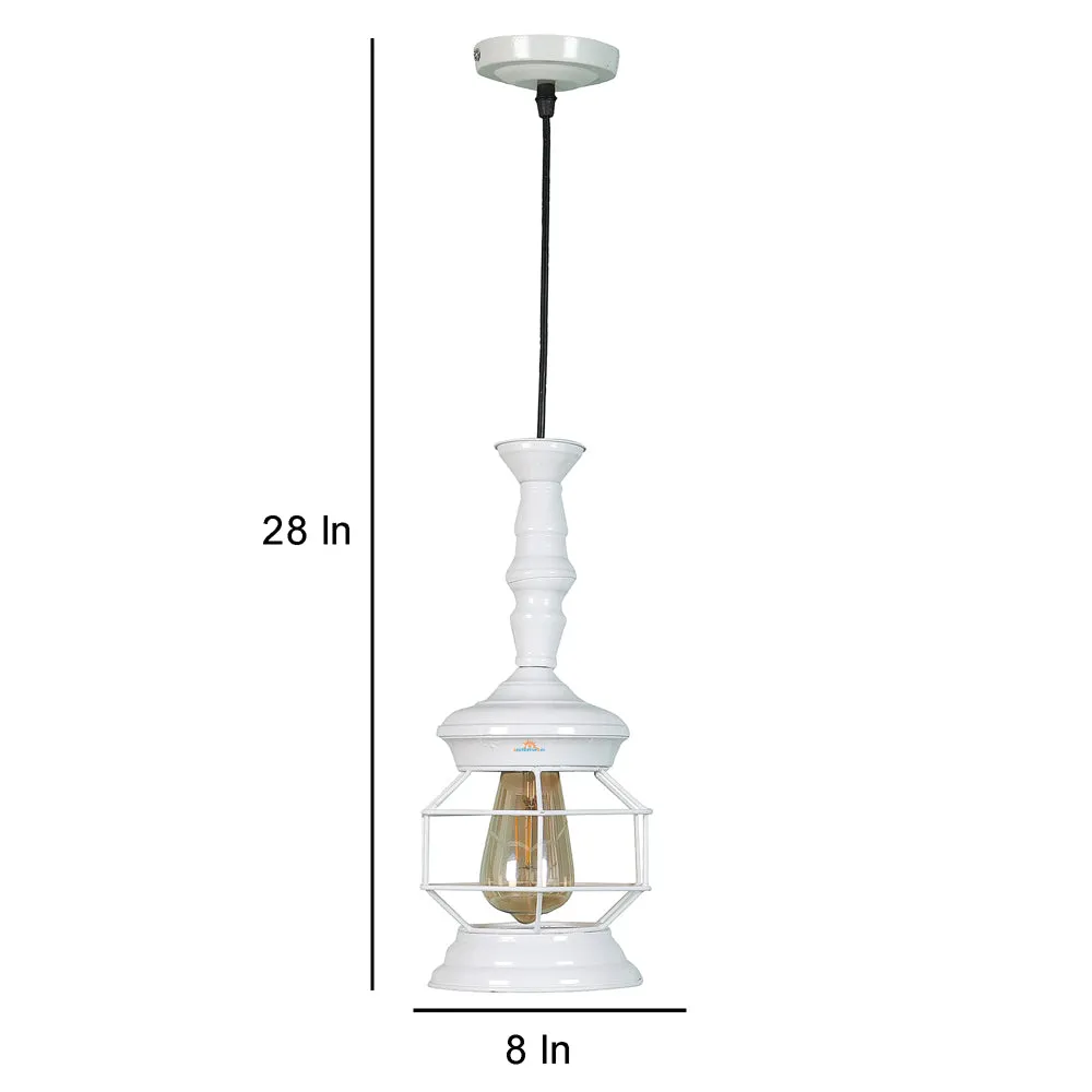 Single Premium Quality Without Glass White Jaal Hanging Light