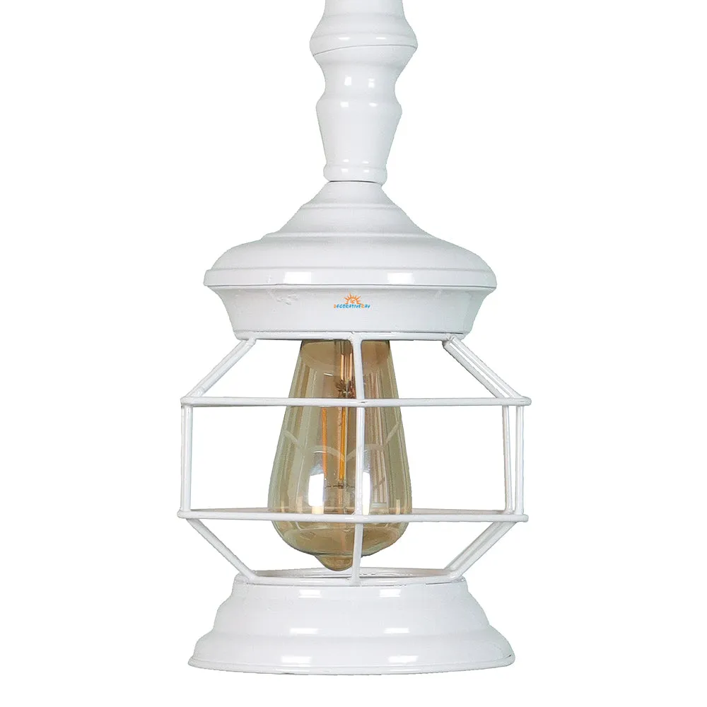 Single Premium Quality Without Glass White Jaal Hanging Light