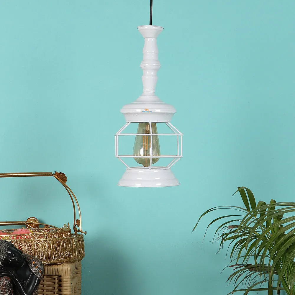 Single Premium Quality Without Glass White Jaal Hanging Light