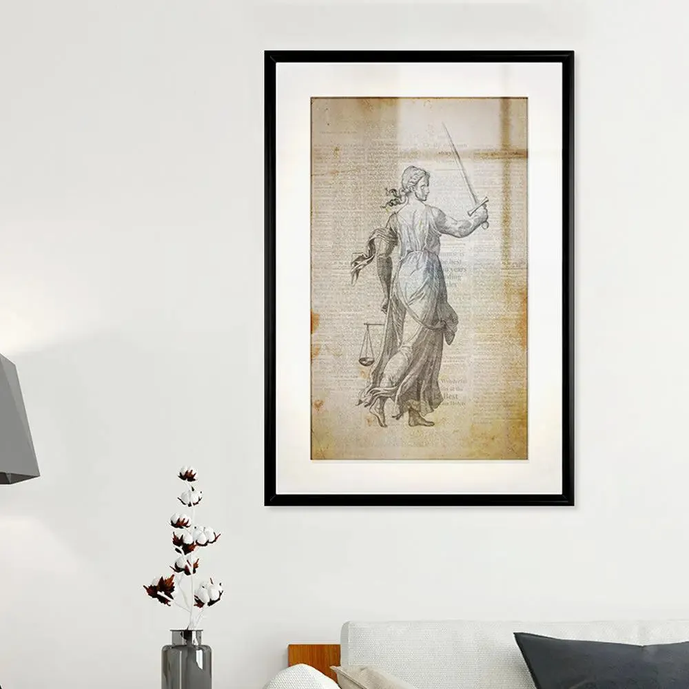 Sketch-Art Framed Wall Art for Lawyer Office Wall Decor