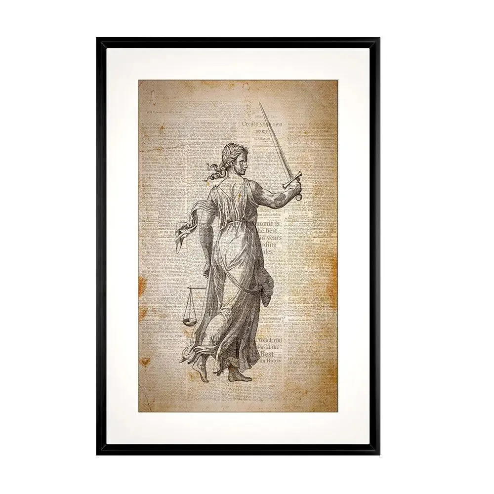 Sketch-Art Framed Wall Art for Lawyer Office Wall Decor