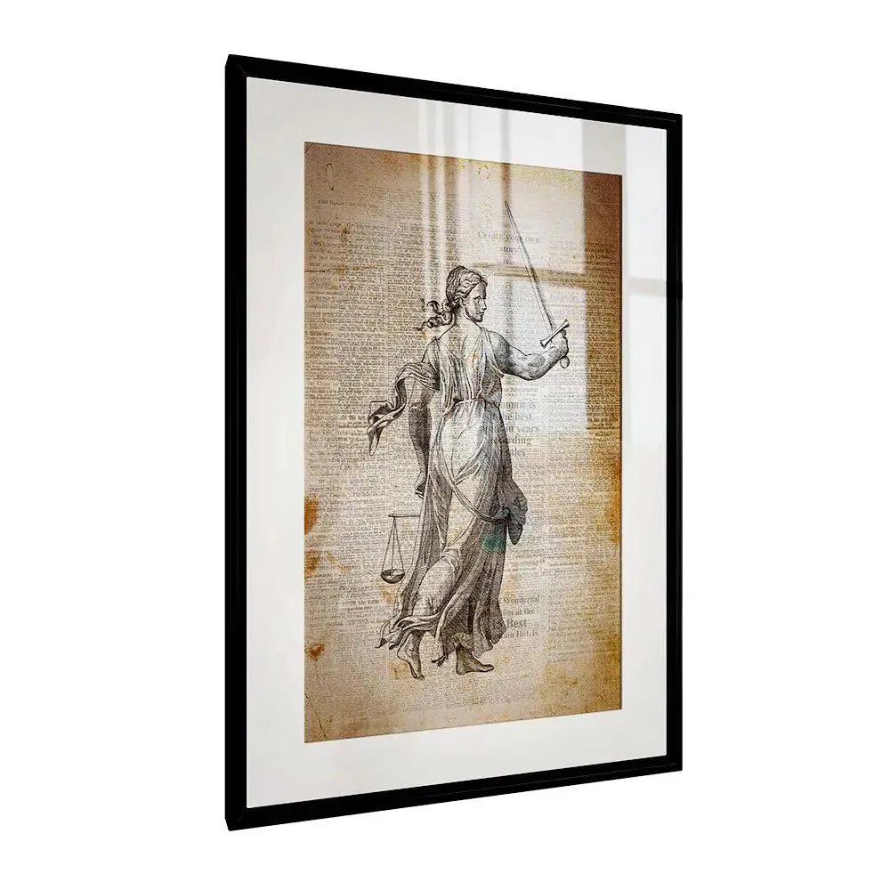 Sketch-Art Framed Wall Art for Lawyer Office Wall Decor