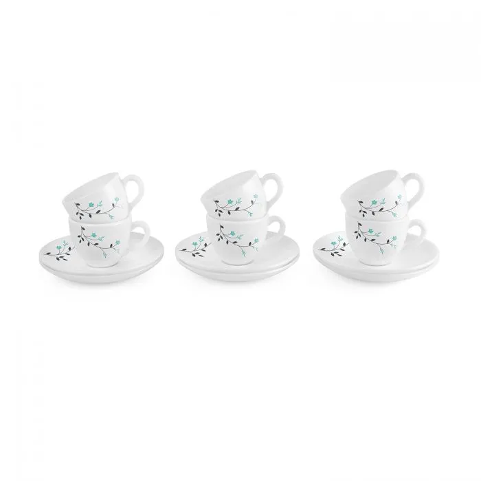 Sky bloom cup and saucer set of 6