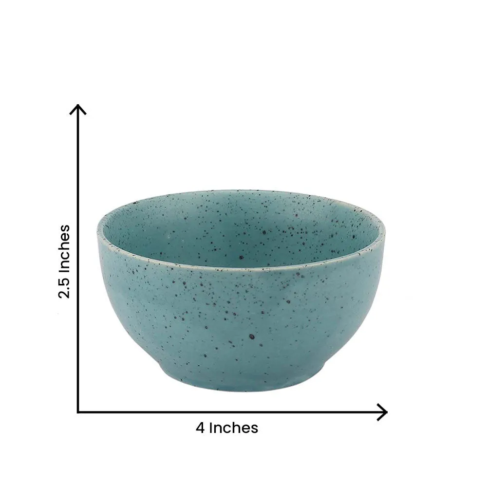 Sky Blue Minimal Ceramic Bowls Set Of 6