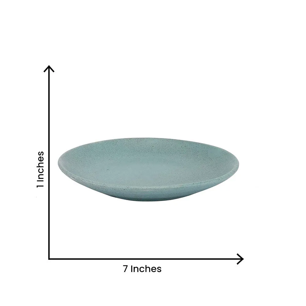 Sky Blue Minimal Ceramic Dinner Plates Set Of 4