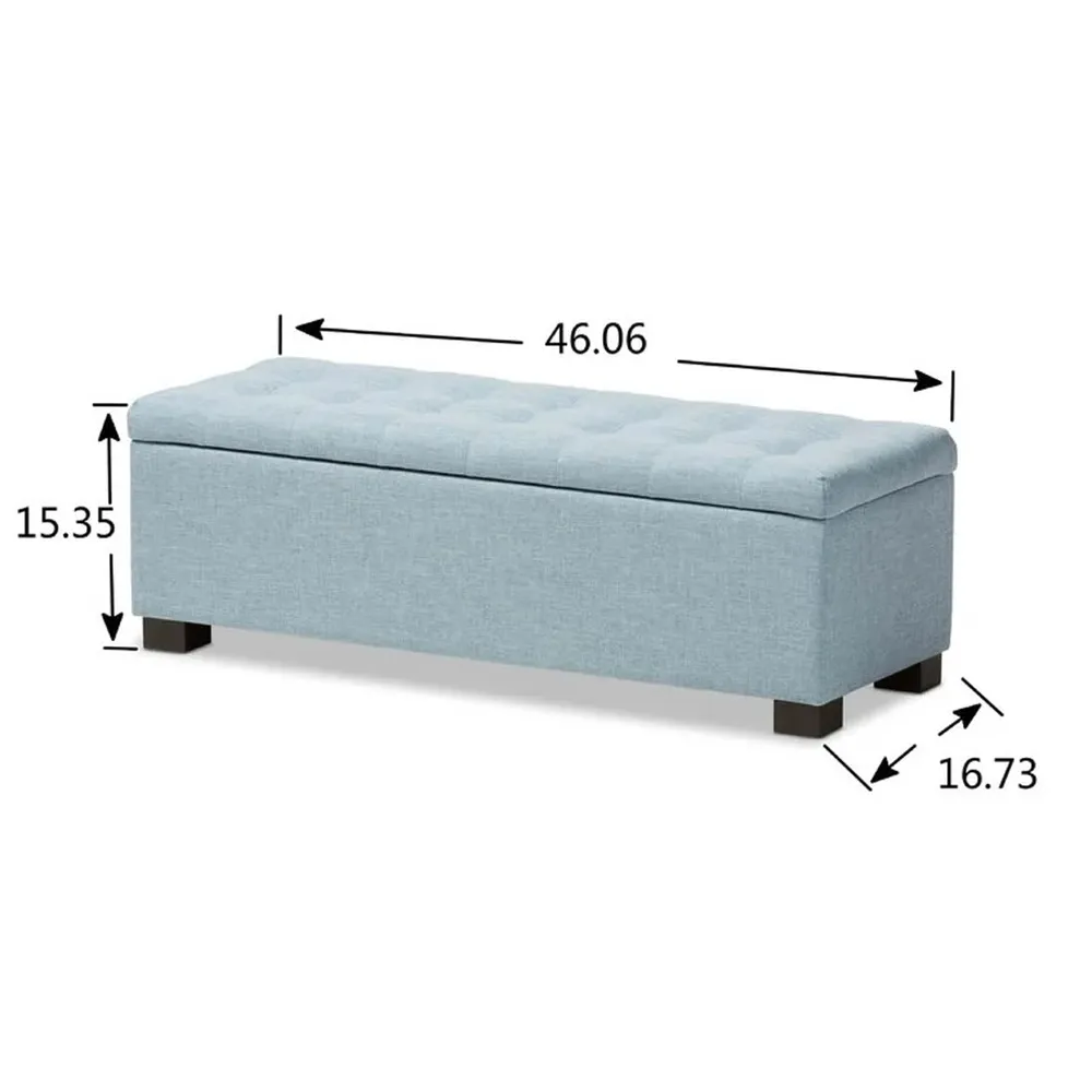 Skyblue Resilient & Super Soft Luxurious Tufted Velvet Flip Top Storage Bench