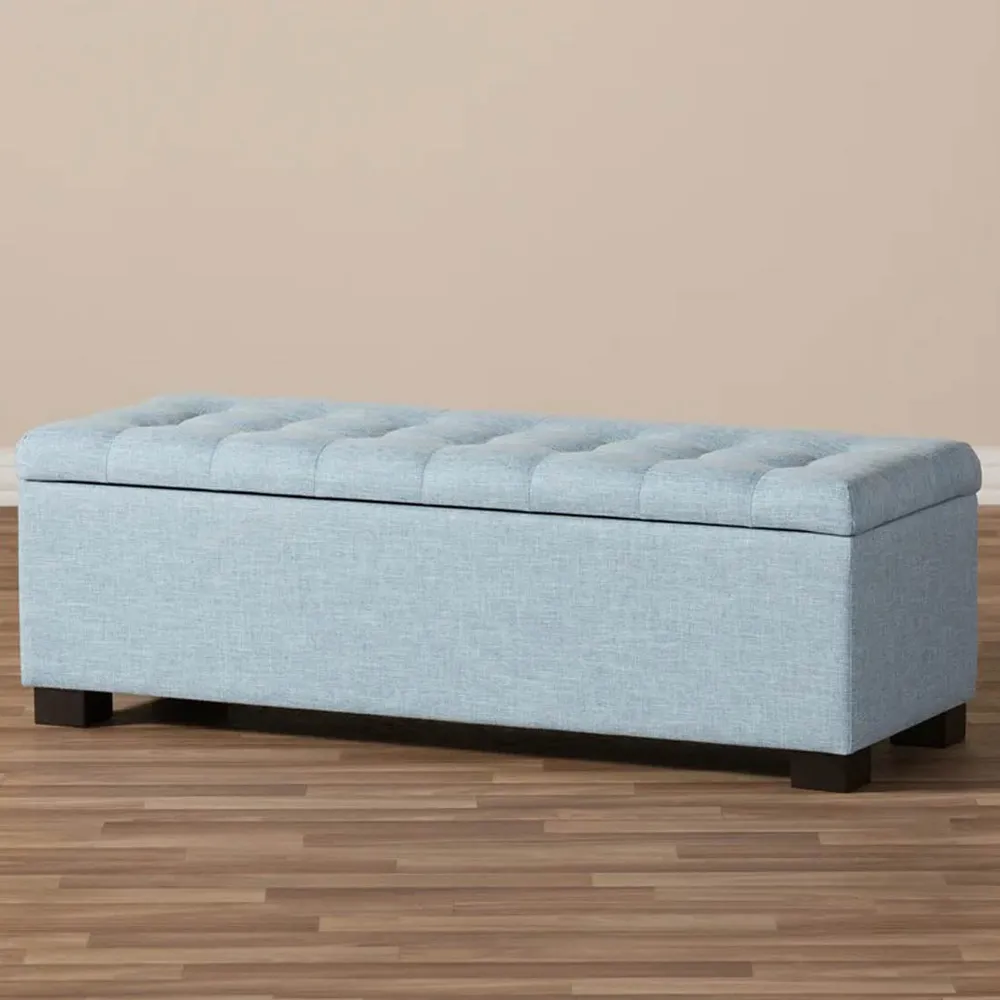 Skyblue Resilient & Super Soft Luxurious Tufted Velvet Flip Top Storage Bench