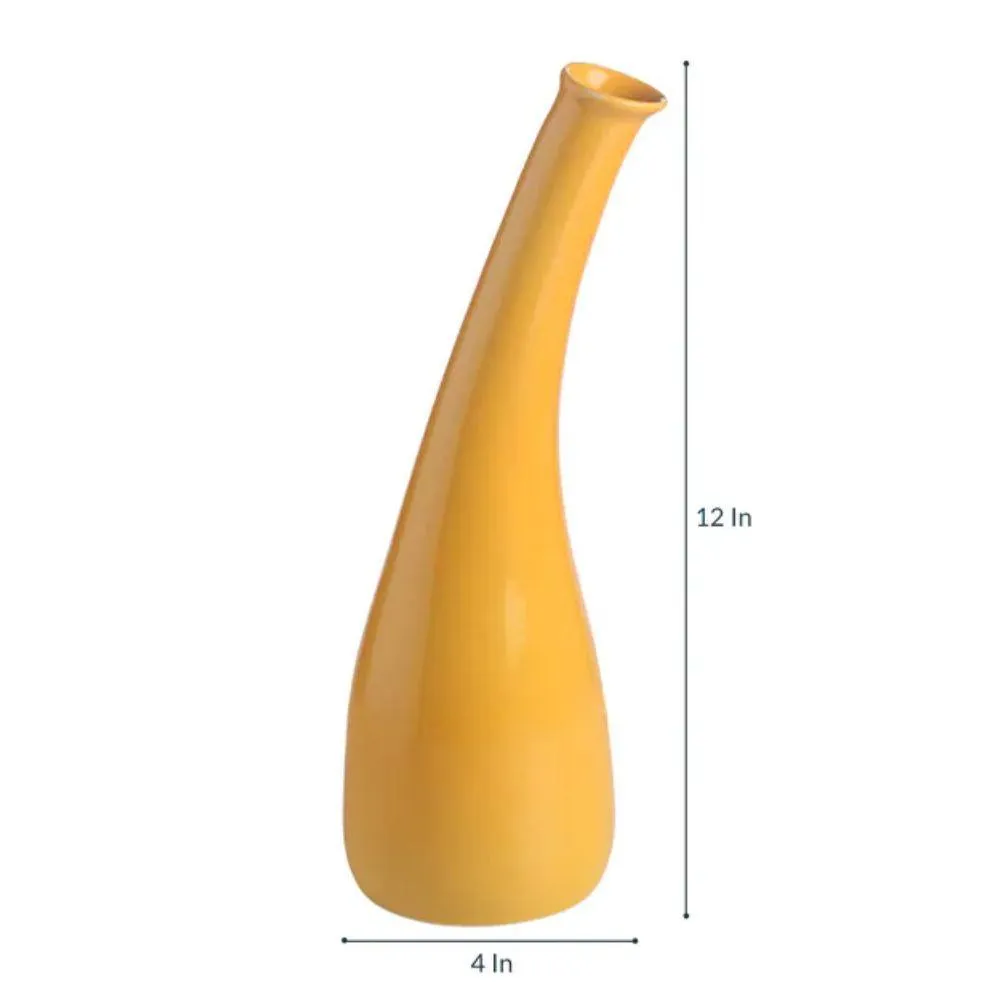 Slanted Yellow Vase
