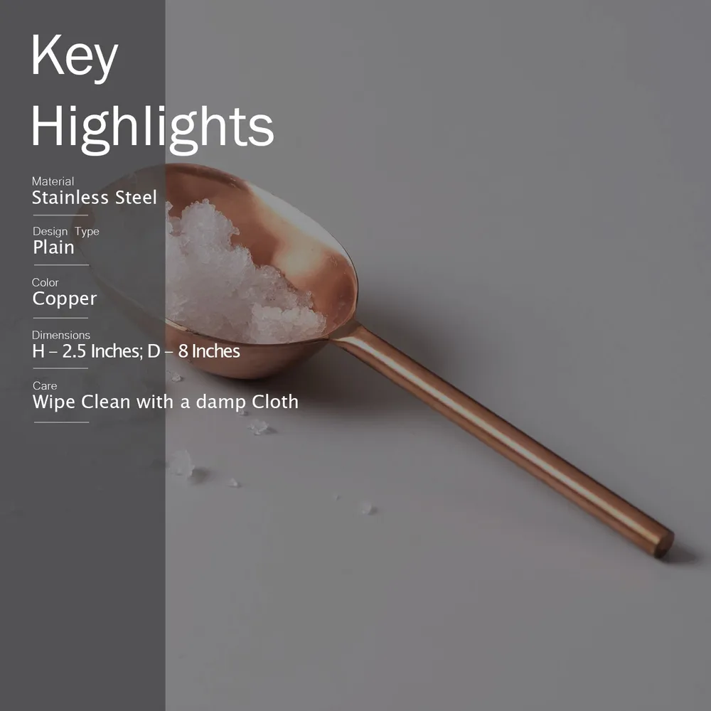 Sleek Copper Stainless Steel Ice Picker