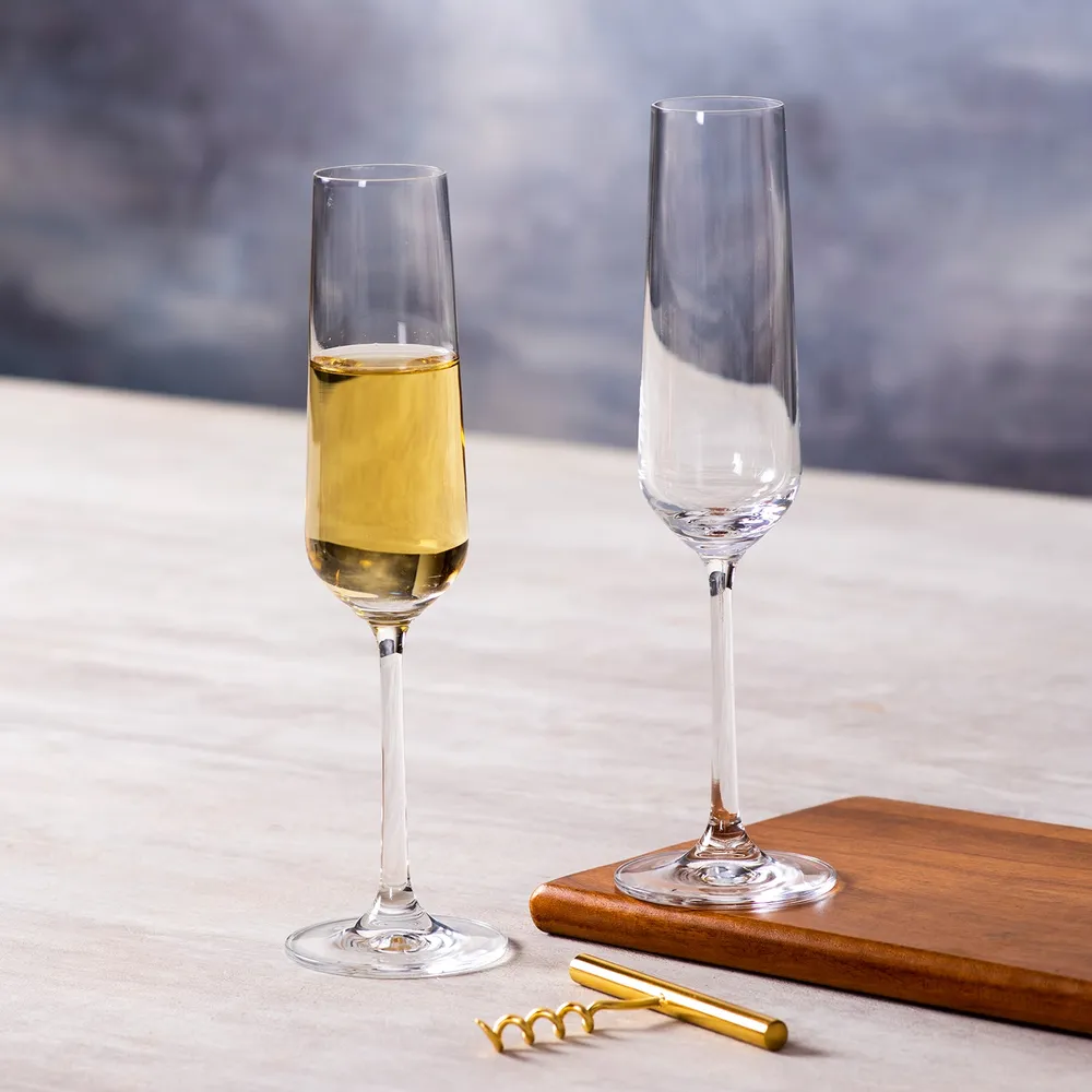 Sleek Decorative Champagne Glasses Set Of 6