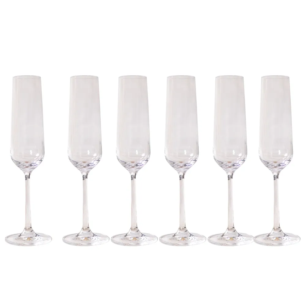 Sleek Decorative Champagne Glasses Set Of 6