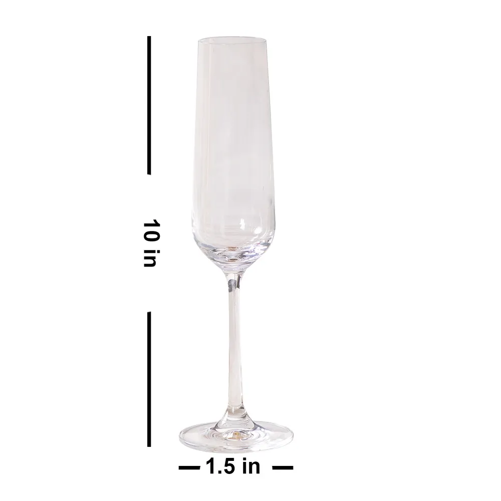 Sleek Decorative Champagne Glasses Set Of 6