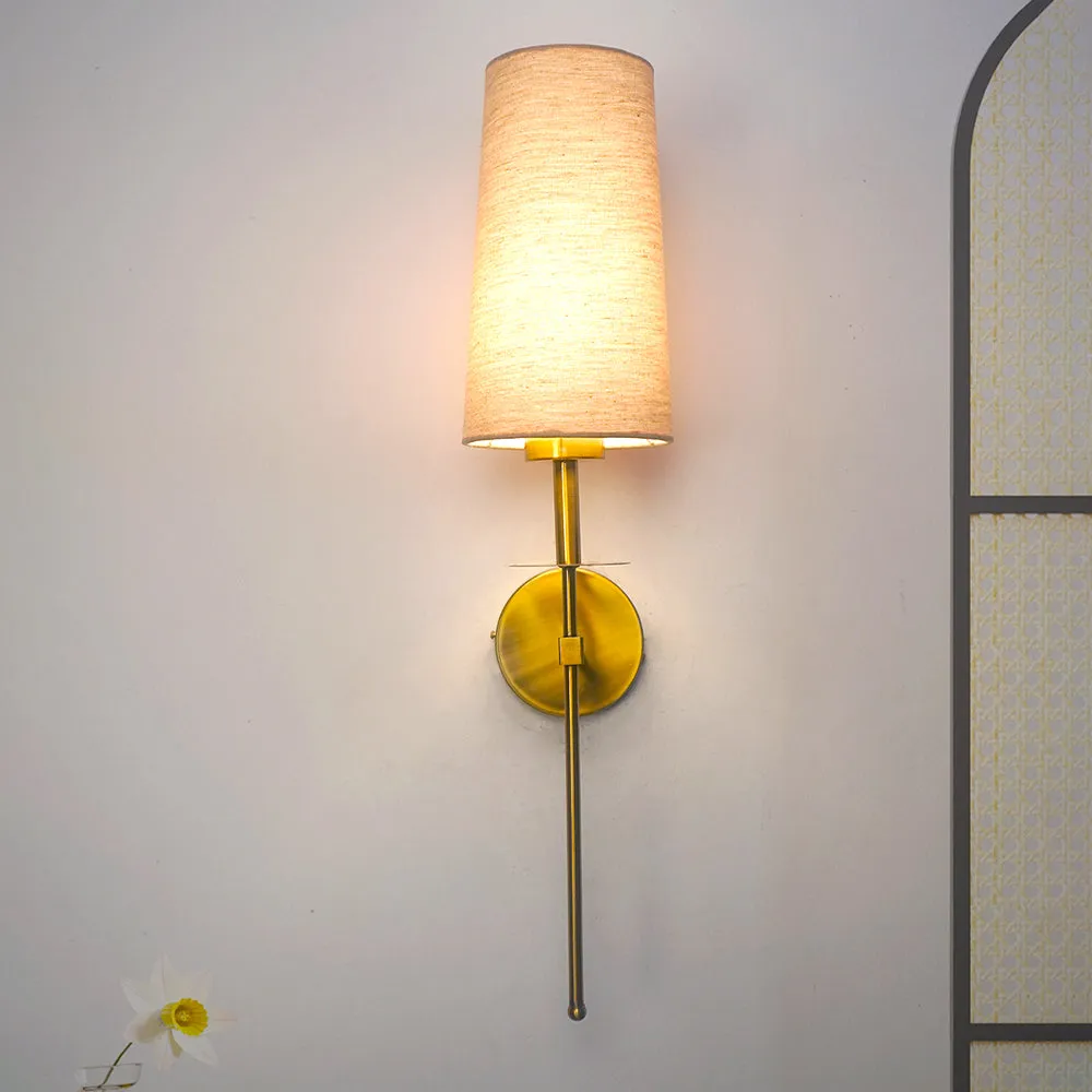 Sleek & Elegant Antique Gold Finish Wall Lamp