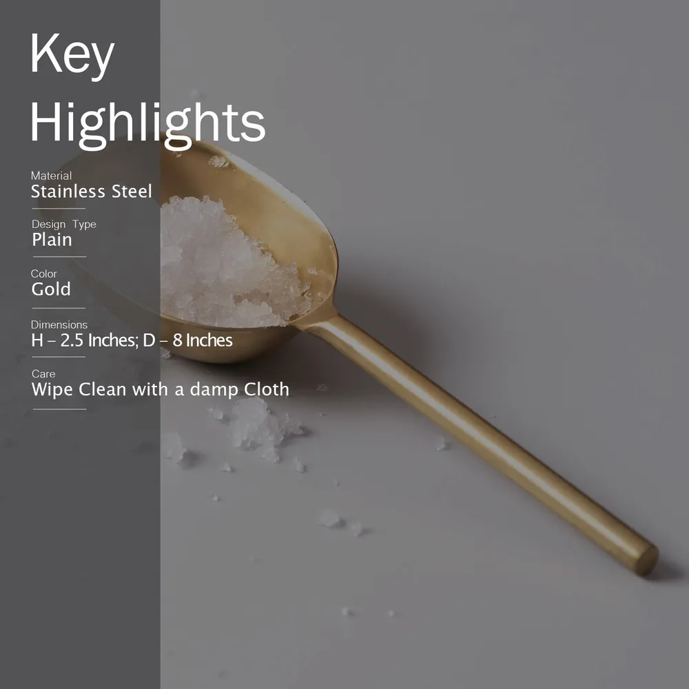 Sleek Gold Stainless Steel Ice Picker