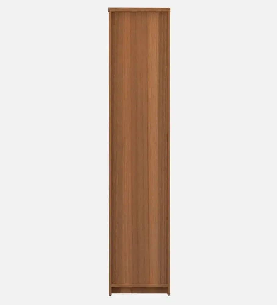 Sleek & Tall Solid Wooden Bookshelf (Ivory and Brown)