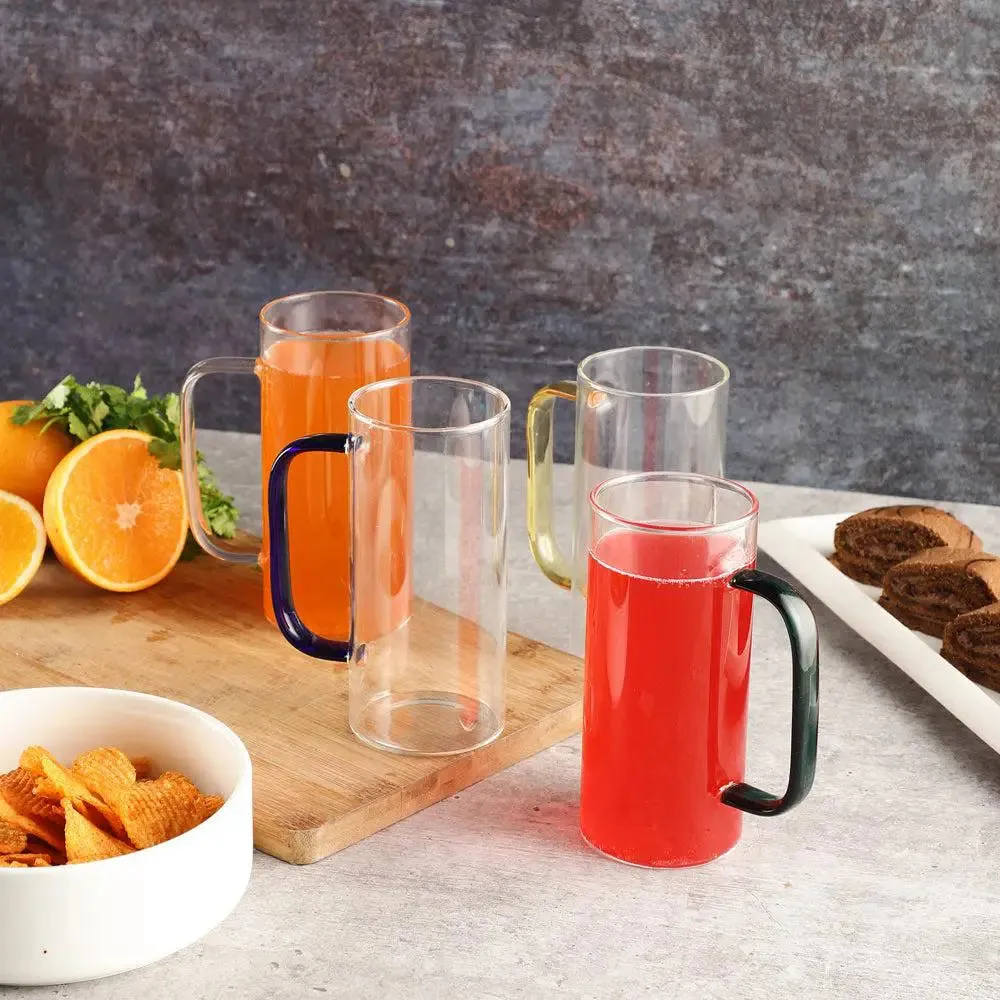 Sleek & Transparent Juice Glasses Set Of 4 (300 ml)