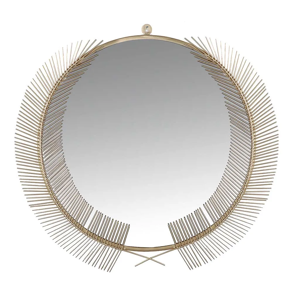 Slender Leaf Strands Decorative Wall Mirror