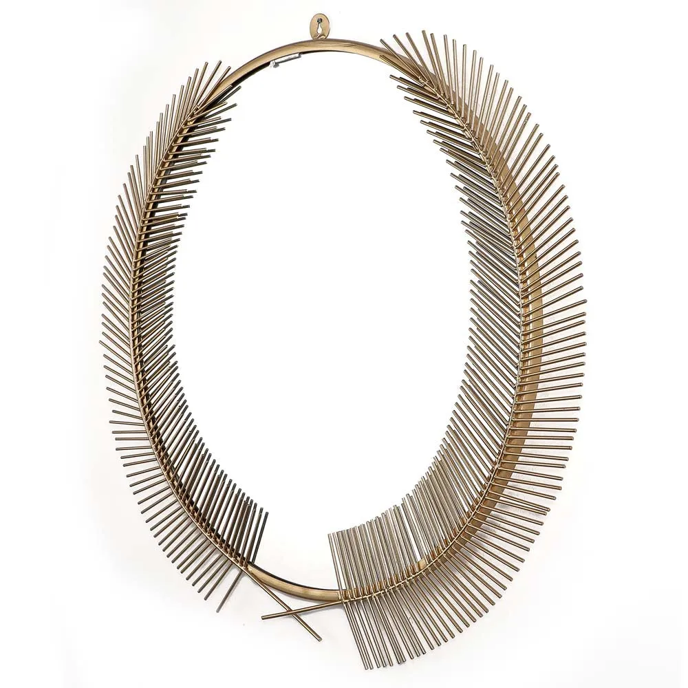 Slender Leaf Strands Decorative Wall Mirror