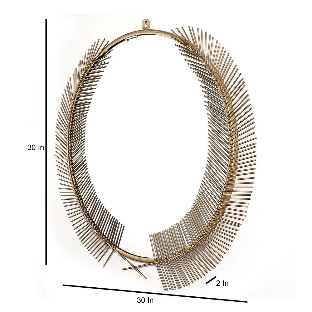 Slender Leaf Strands Decorative Wall Mirror