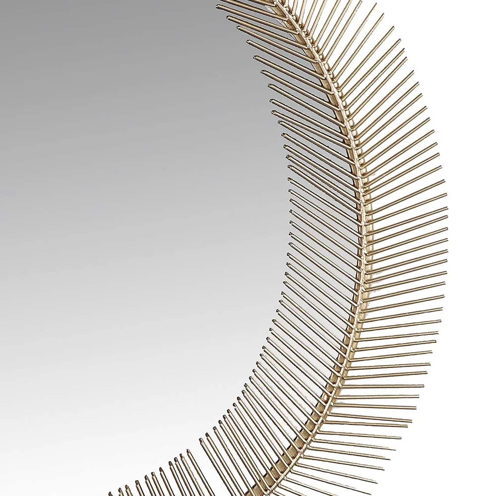Slender Leaf Strands Decorative Wall Mirror