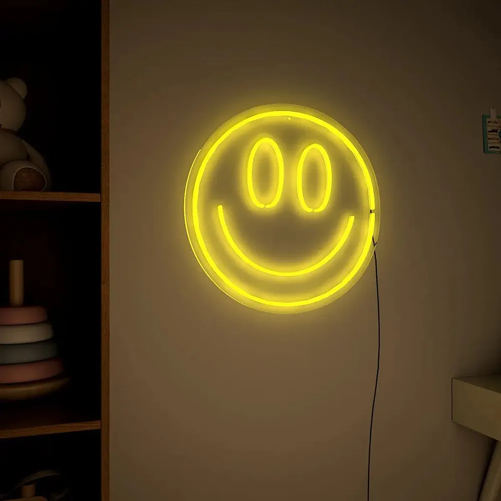 Smiley Face LED Neon Light (Available in multiple colors) Blue