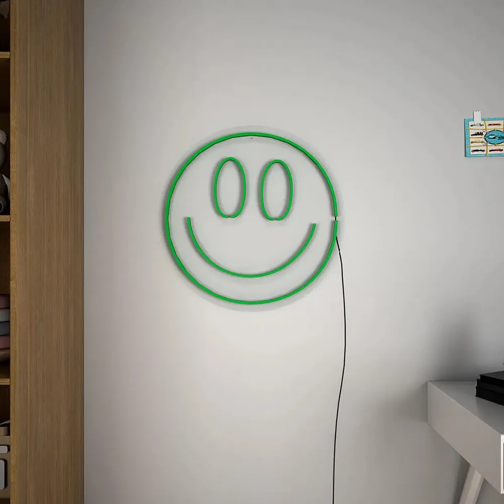 Smiley Face LED Neon Light (Available in multiple colors) Blue