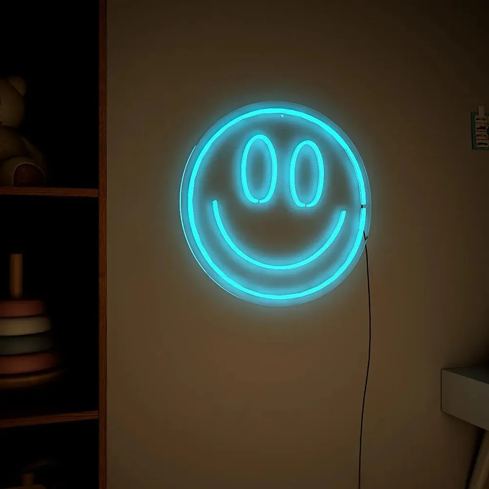 Smiley Face LED Neon Light (Available in multiple colors) Blue
