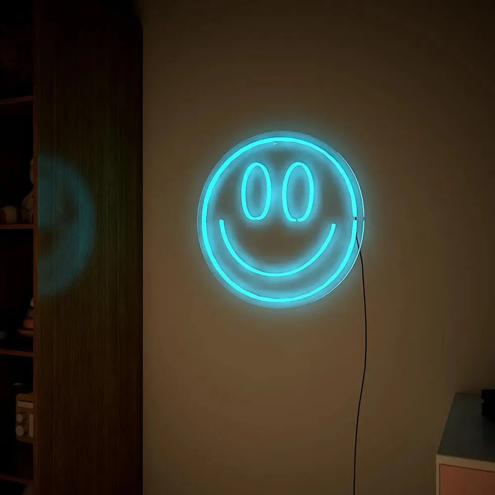 Smiley Face LED Neon Light (Available in multiple colors) Blue