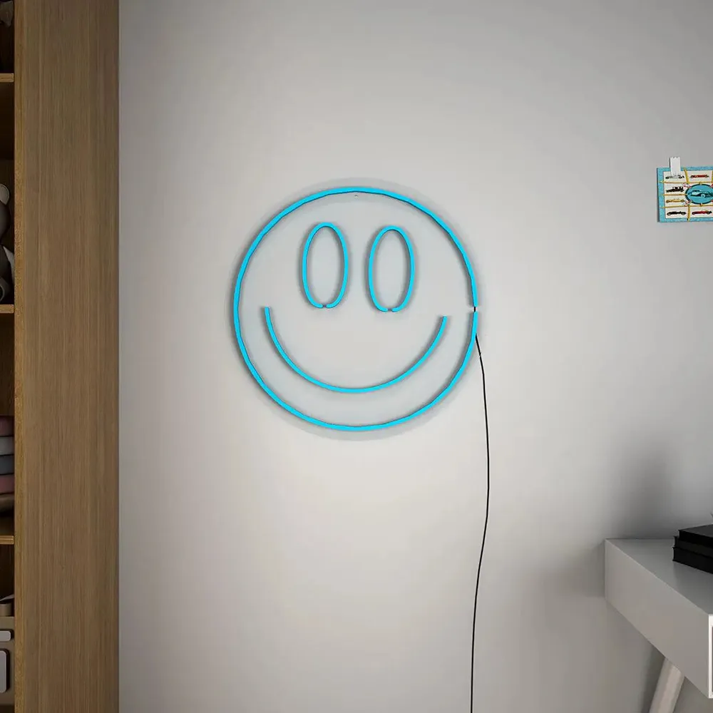 Smiley Face LED Neon Light (Available in multiple colors) Blue