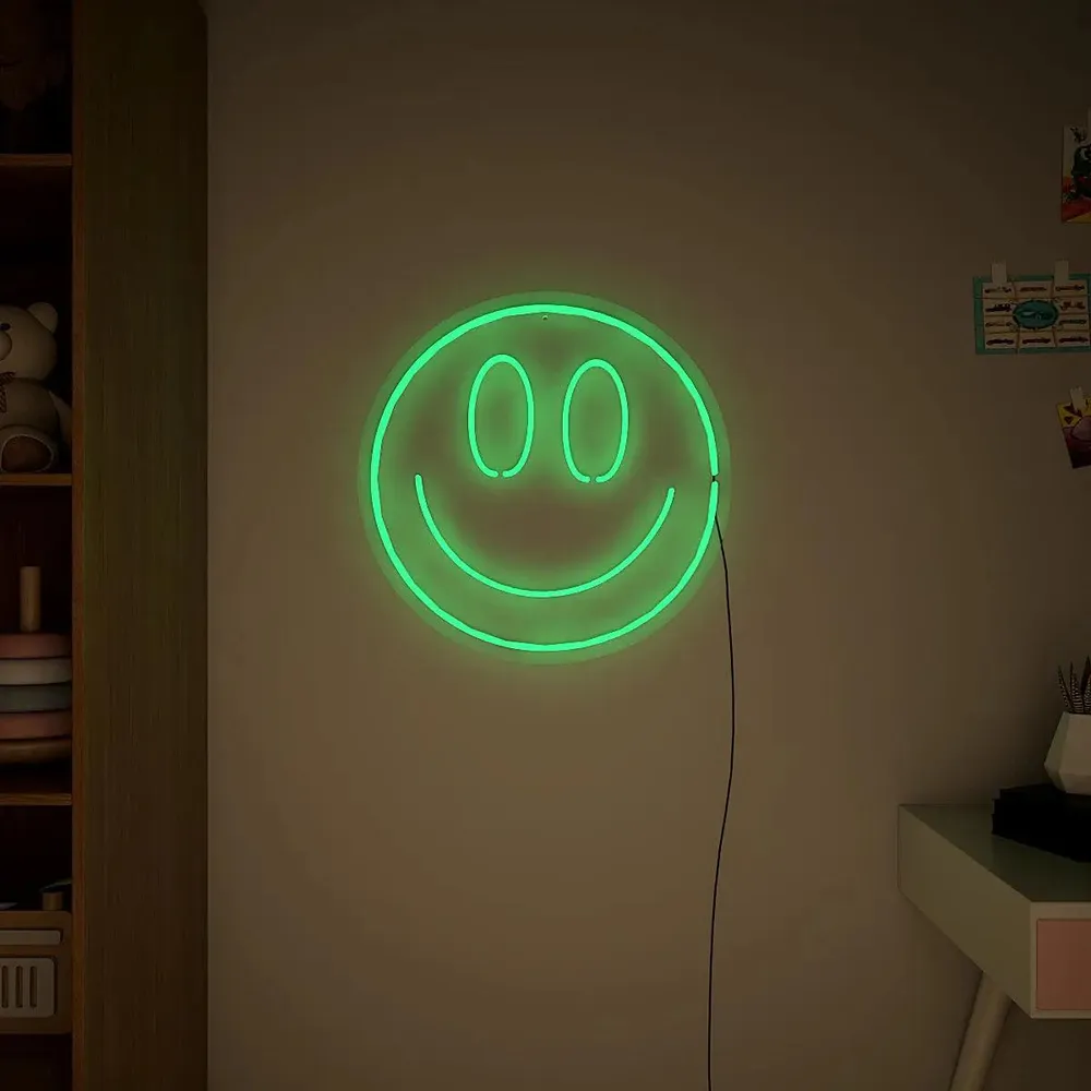 Smiley Face LED Neon Light (Available in multiple colors) Blue