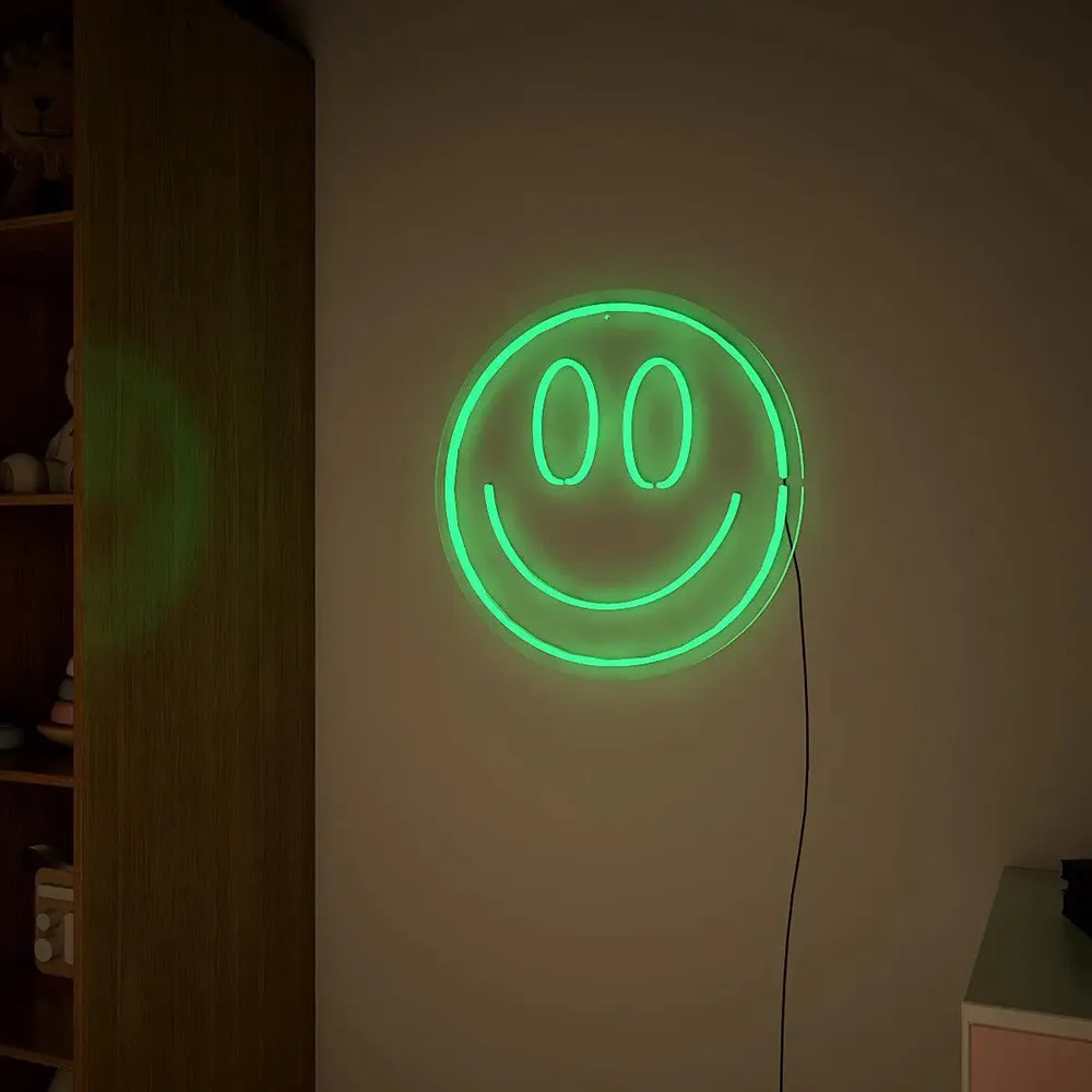 Smiley Face LED Neon Light (Available in multiple colors) Blue