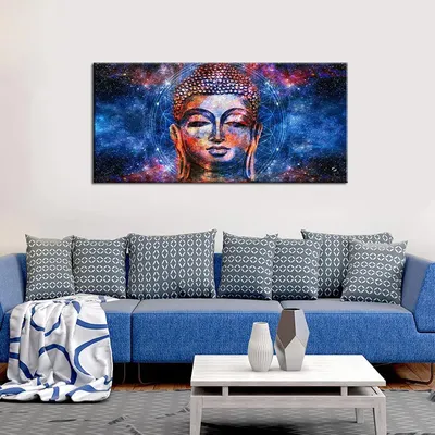 Smiling Calm Buddha Canvas Wall Painting