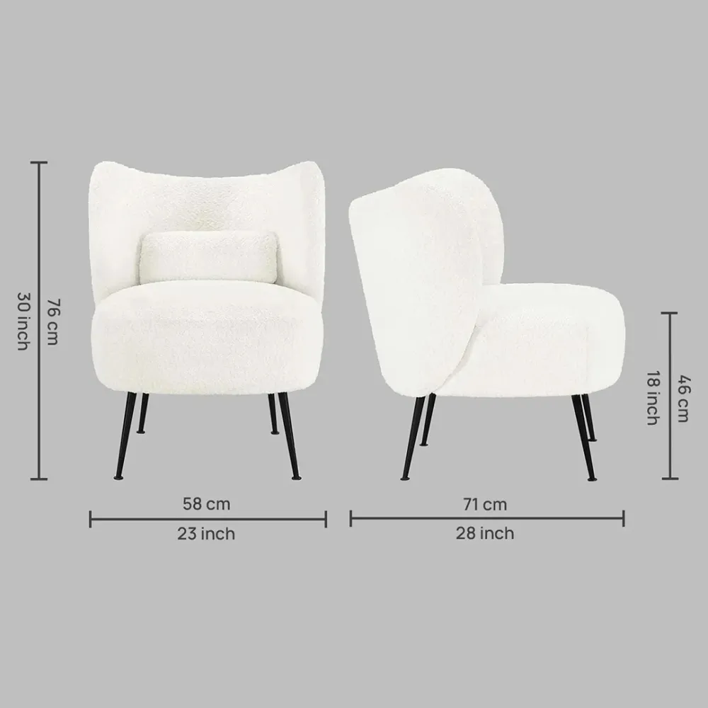 Snowy Comfort Lounge Chair Single