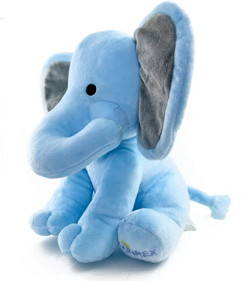 Soft Feel Mushy Blue Elephant Soft Toy
