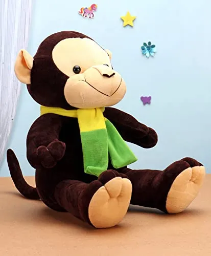 Soft Feel Mushy Cute Brown Monkey Soft Toy