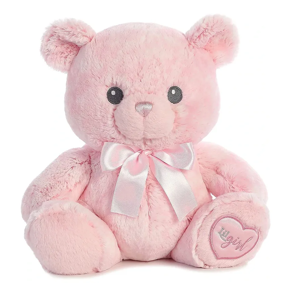 Soft Feel Mushy Lil Girl Pink Teddy bear