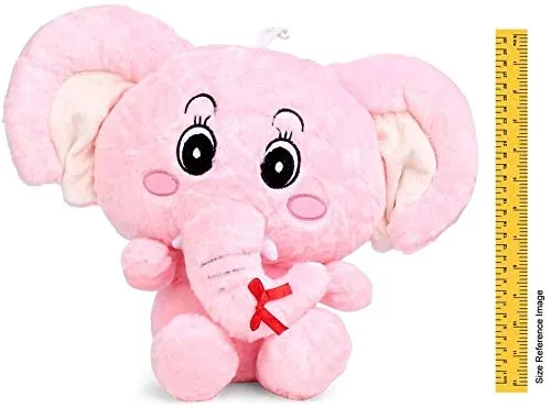 Soft Feel Mushy Little Elephant Soft Toy Pink