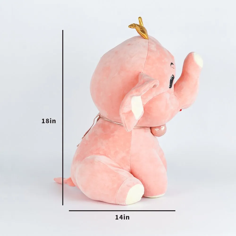 Soft Feel Mushy Little Pink Elephant Soft Toy