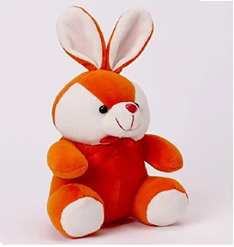 Soft Feel Mushy Little Rabbit Soft Toy Orange